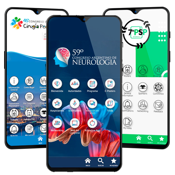 Liste d'abstracts par catégorie dans l'application